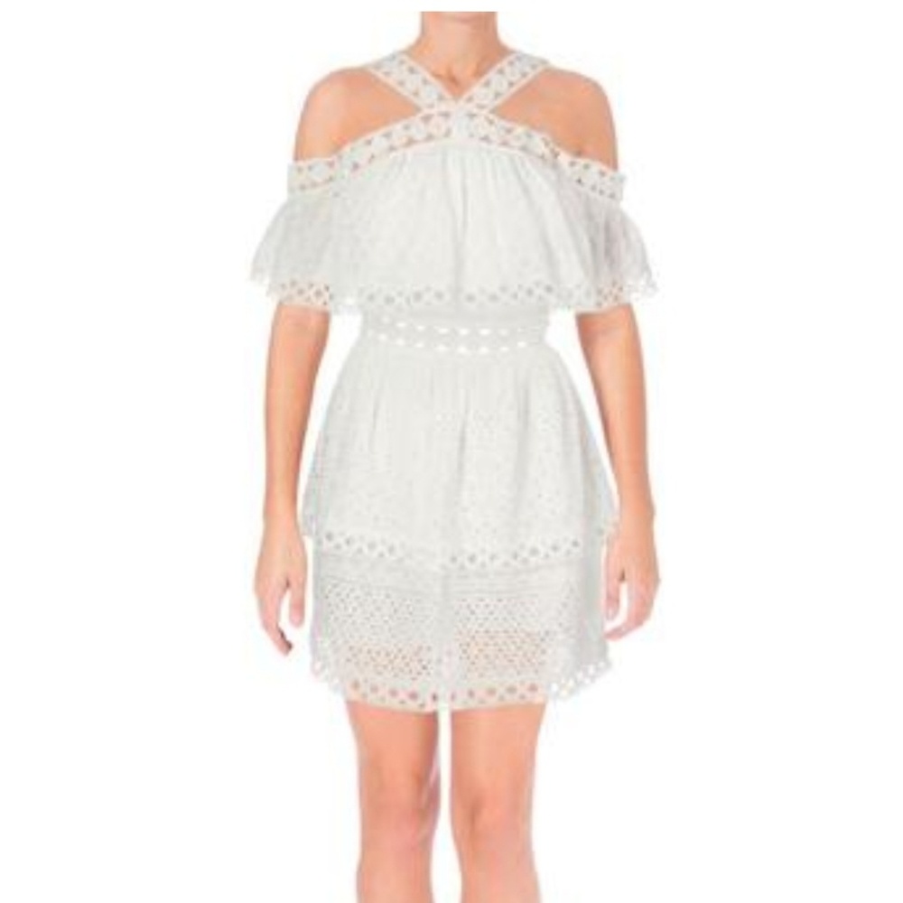 Womens Lace Mini Cocktail Dress